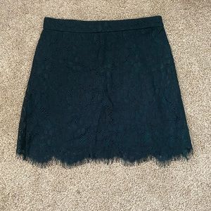 Dark Green Mini Lace skirt